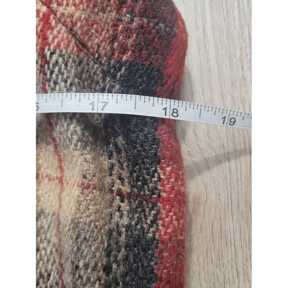 Eddie Bauer Legends Women's Wool Blend Plaid Vest Button Size Small Petite Red - Picture 6 of 6